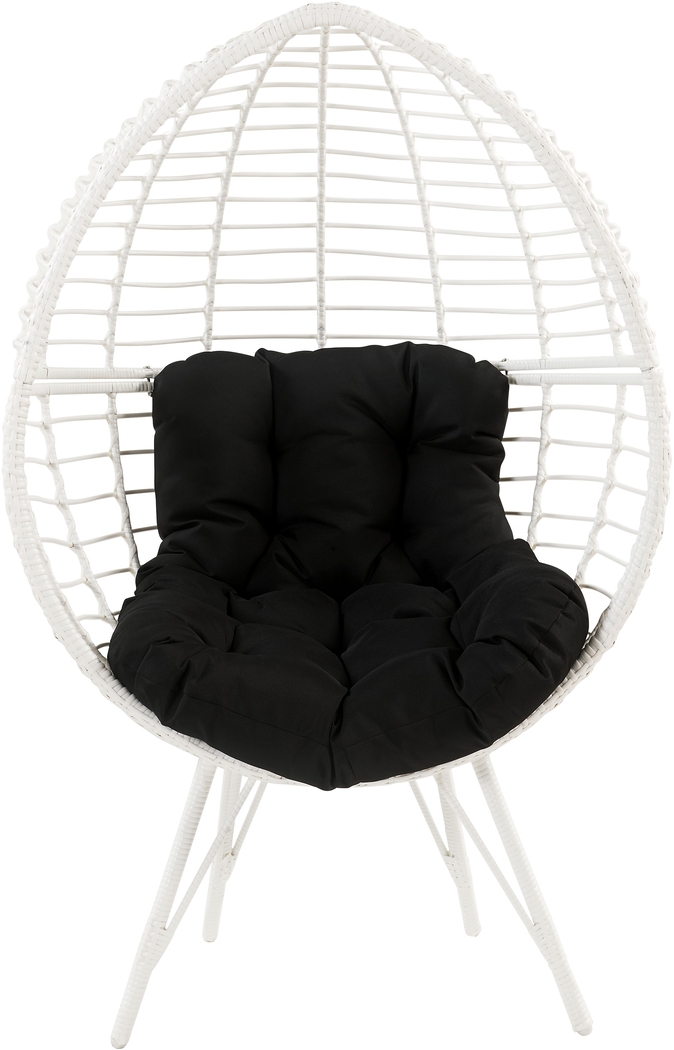 Outdoor Evanel White Egg Chair - Thumbnail - Image 4