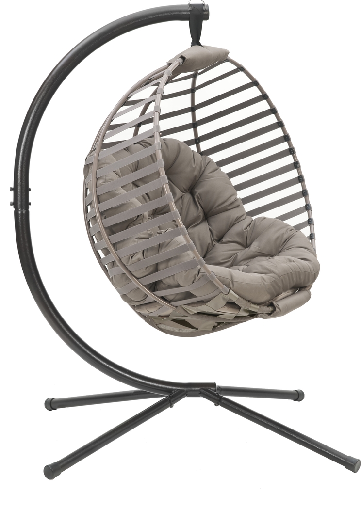 Outdoor Everell Beige Hanging Chair - Thumbnail - Image 2