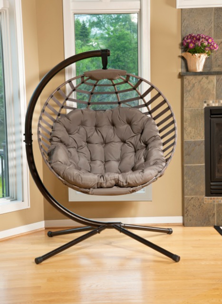 Outdoor Everell Beige Hanging Chair - Thumbnail - Image 11