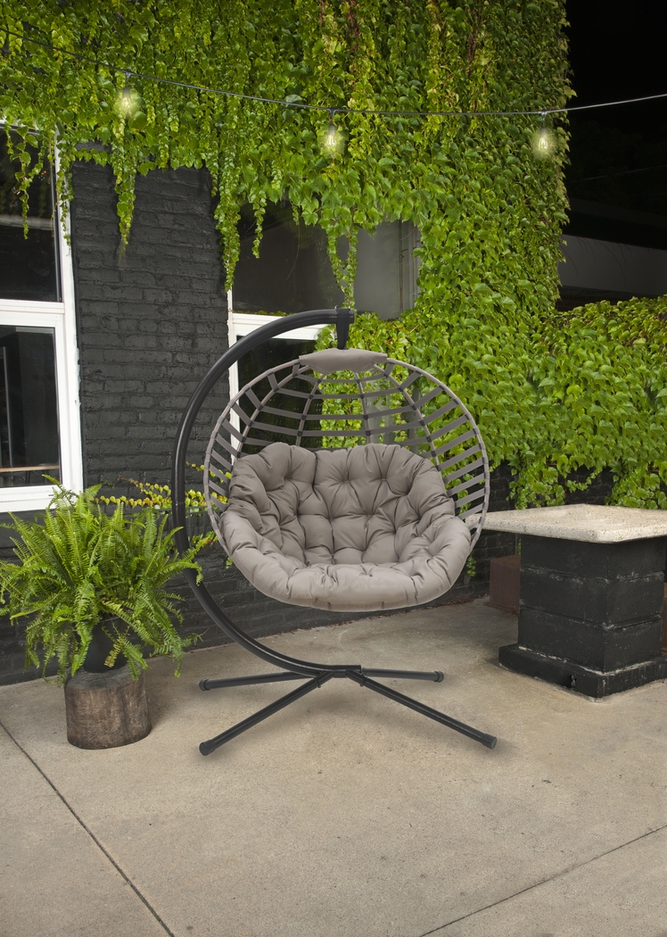 Outdoor Everell Beige Hanging Chair - Thumbnail - Image 13