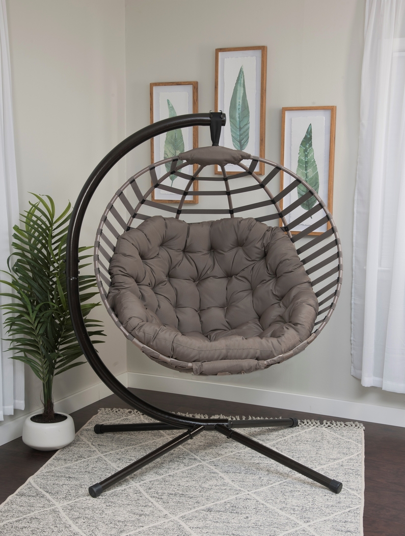 Outdoor Everell Beige Hanging Chair - Thumbnail - Image 15