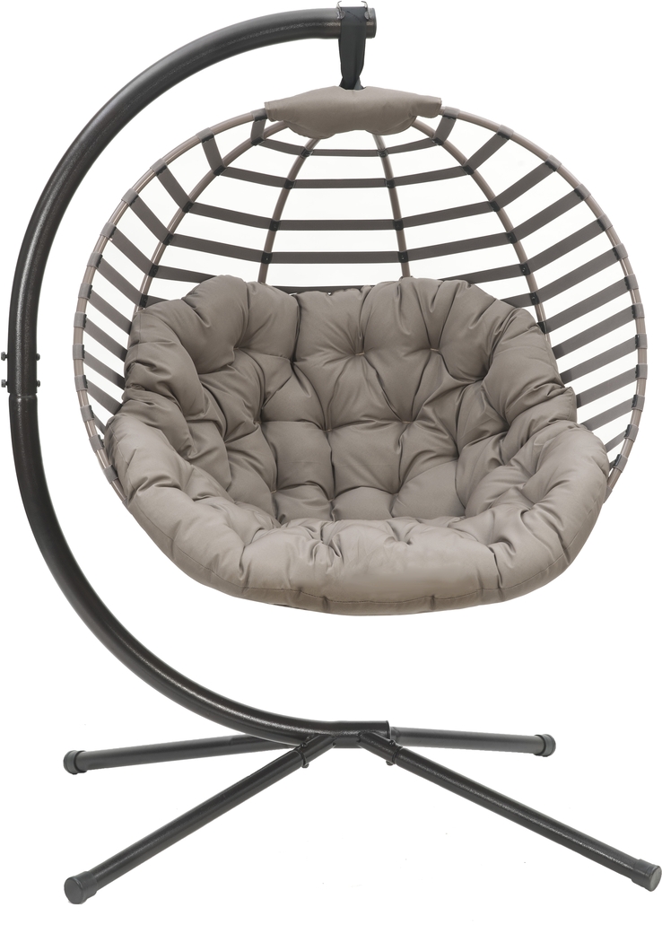 Outdoor Everell Beige Hanging Chair - Thumbnail - Image 3