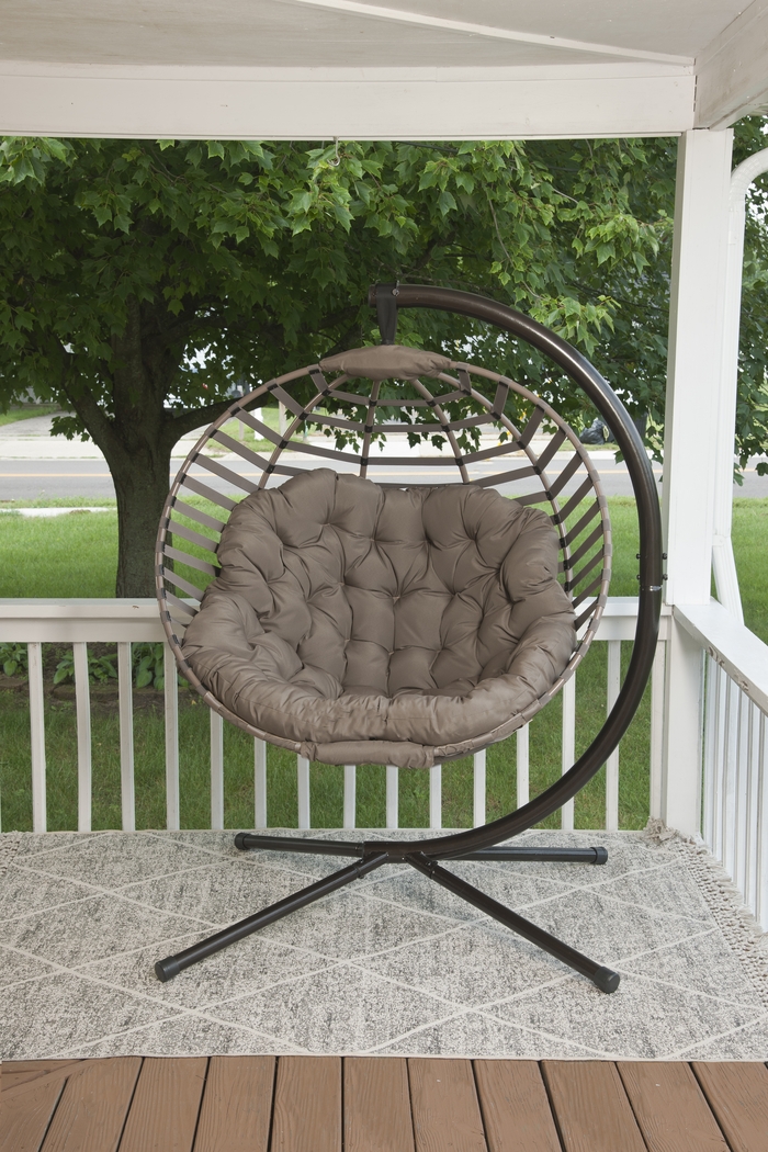 Outdoor Everell Beige Hanging Chair - Thumbnail - Image 9