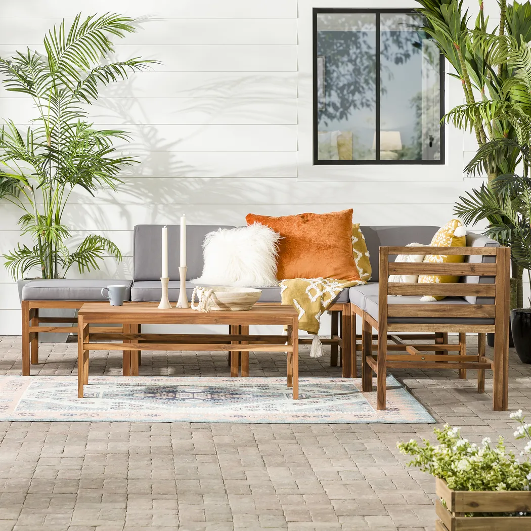 Outdoor Evernon I Gray 7 Piece Sectional Set - Thumbnail - Image 4