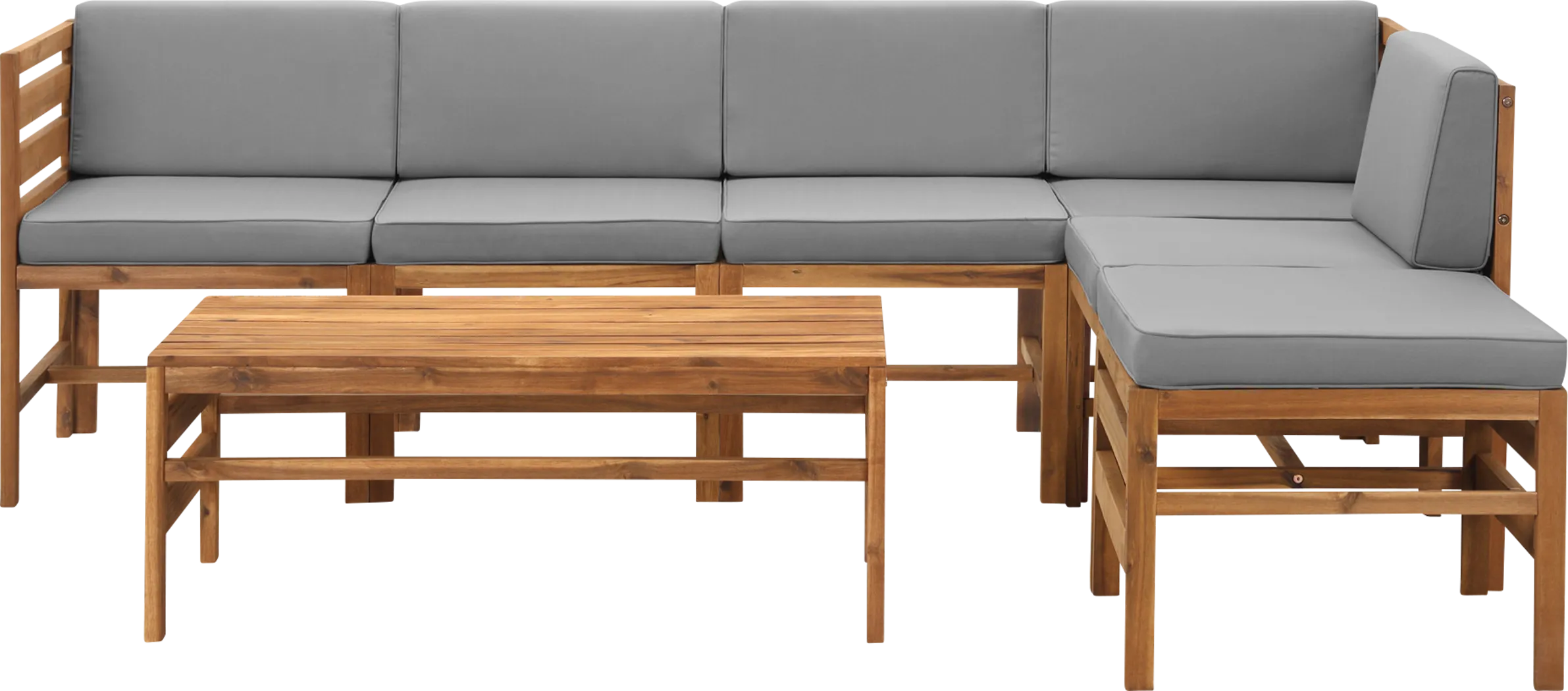 Outdoor Evernon I Gray 7 Piece Sectional Set - Thumbnail - Image 1