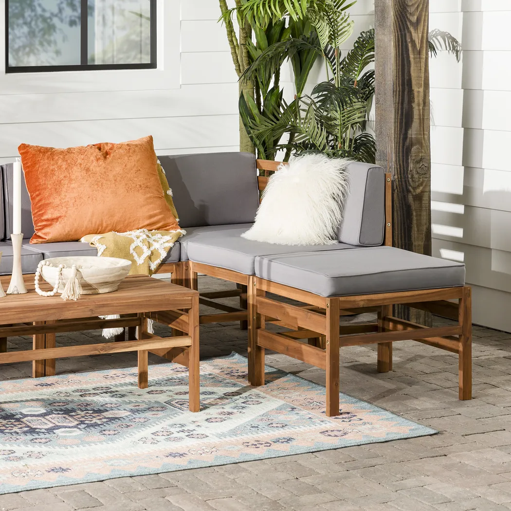 Evernon I Gray 8 Pc Outdoor Sectional Set - Thumbnail - Image 2