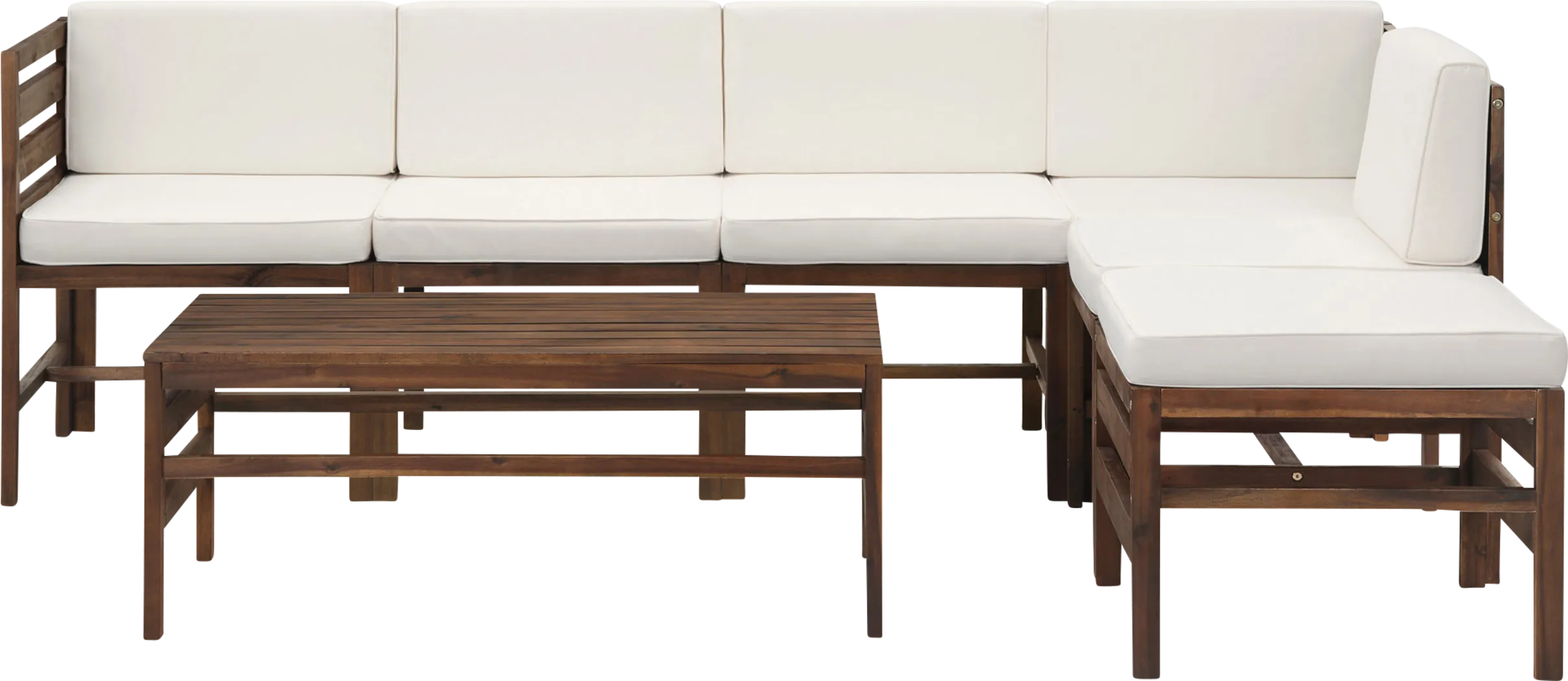 Outdoor Evernon II Cream 7 Piece Sectional Set - Thumbnail - Image 1