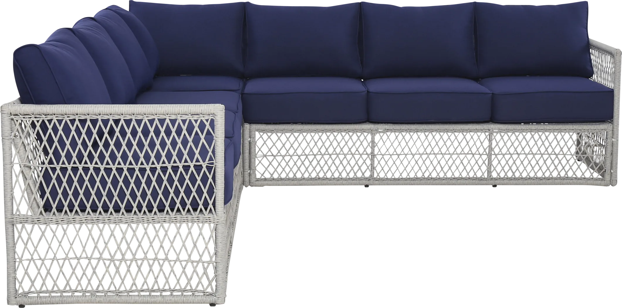 Fallowbrook II Blue Outdoor Sectional - Thumbnail - Image 4