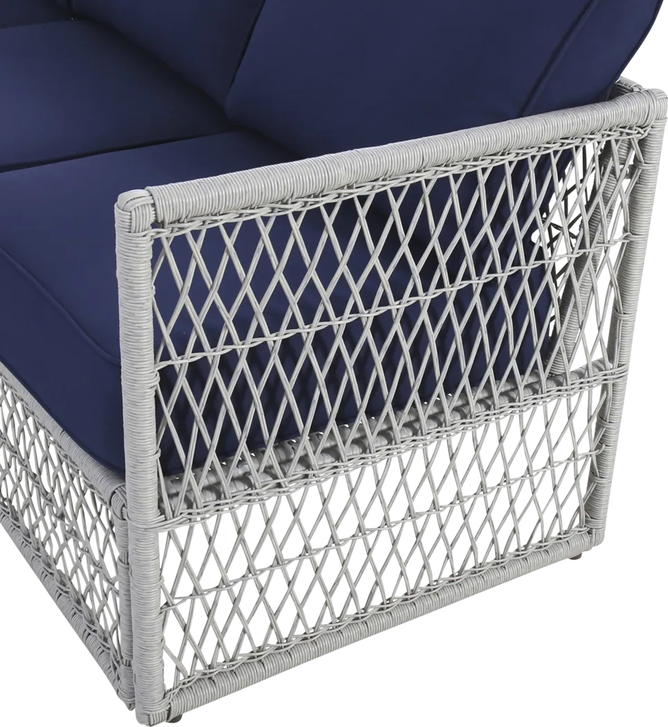 Fallowbrook II Blue Outdoor Sectional - Thumbnail - Image 5