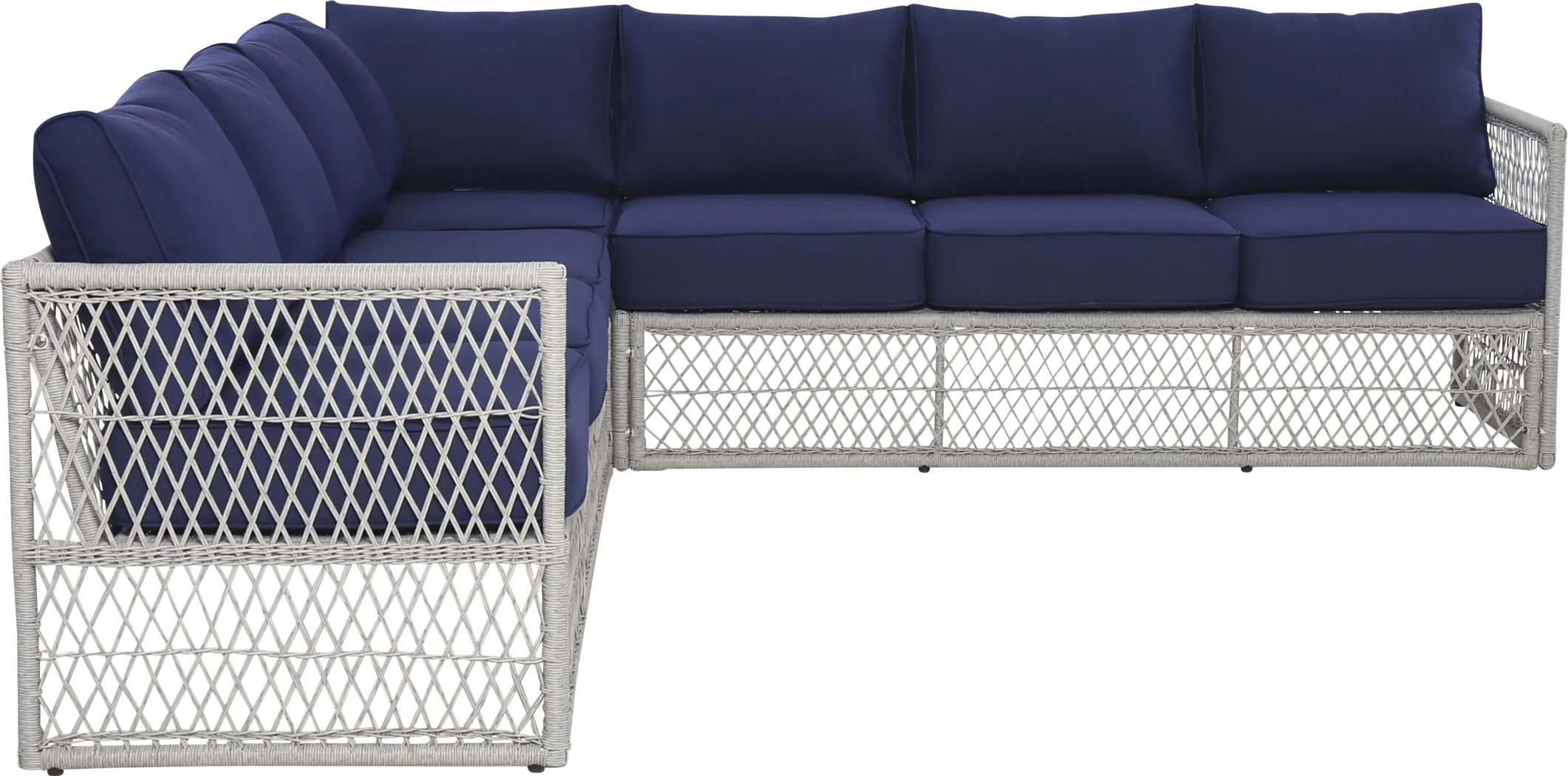 Fallowbrook III Blue Outdoor Sectional - Thumbnail - Image 3