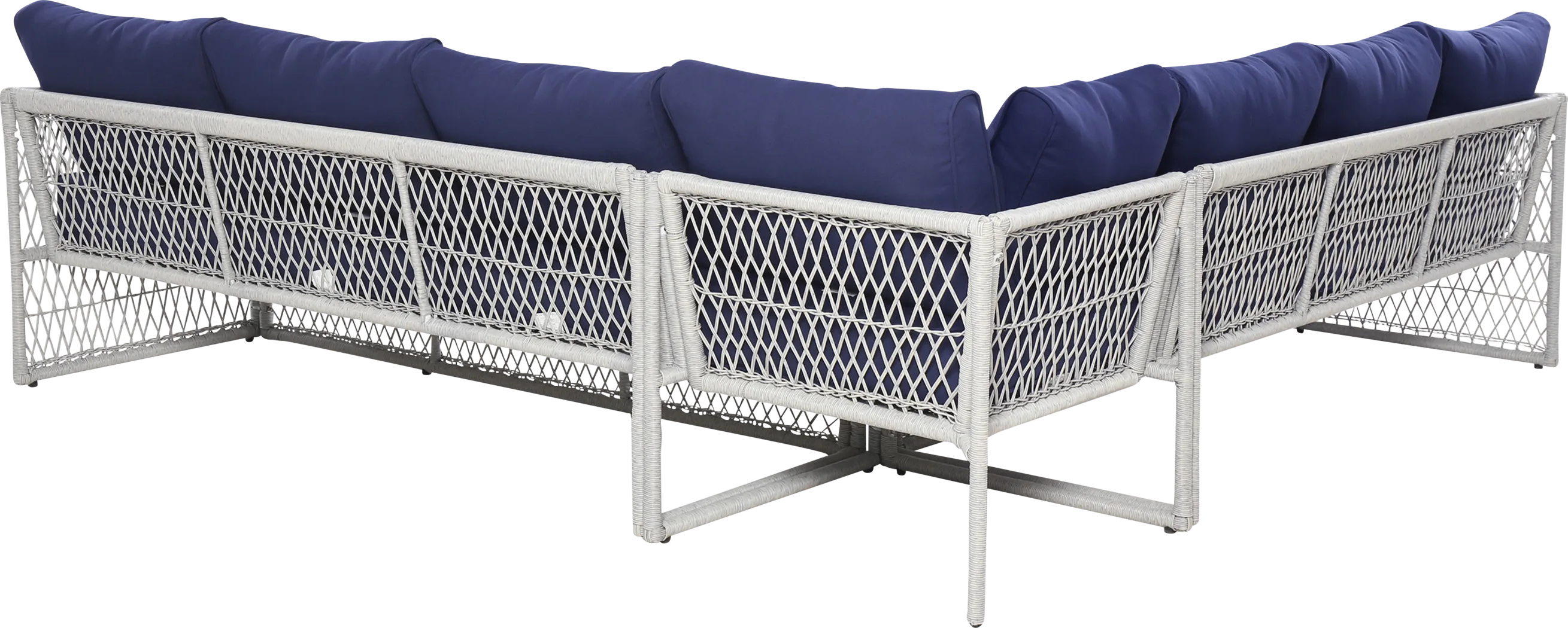 Fallowbrook III Blue Outdoor Sectional - Thumbnail - Image 4