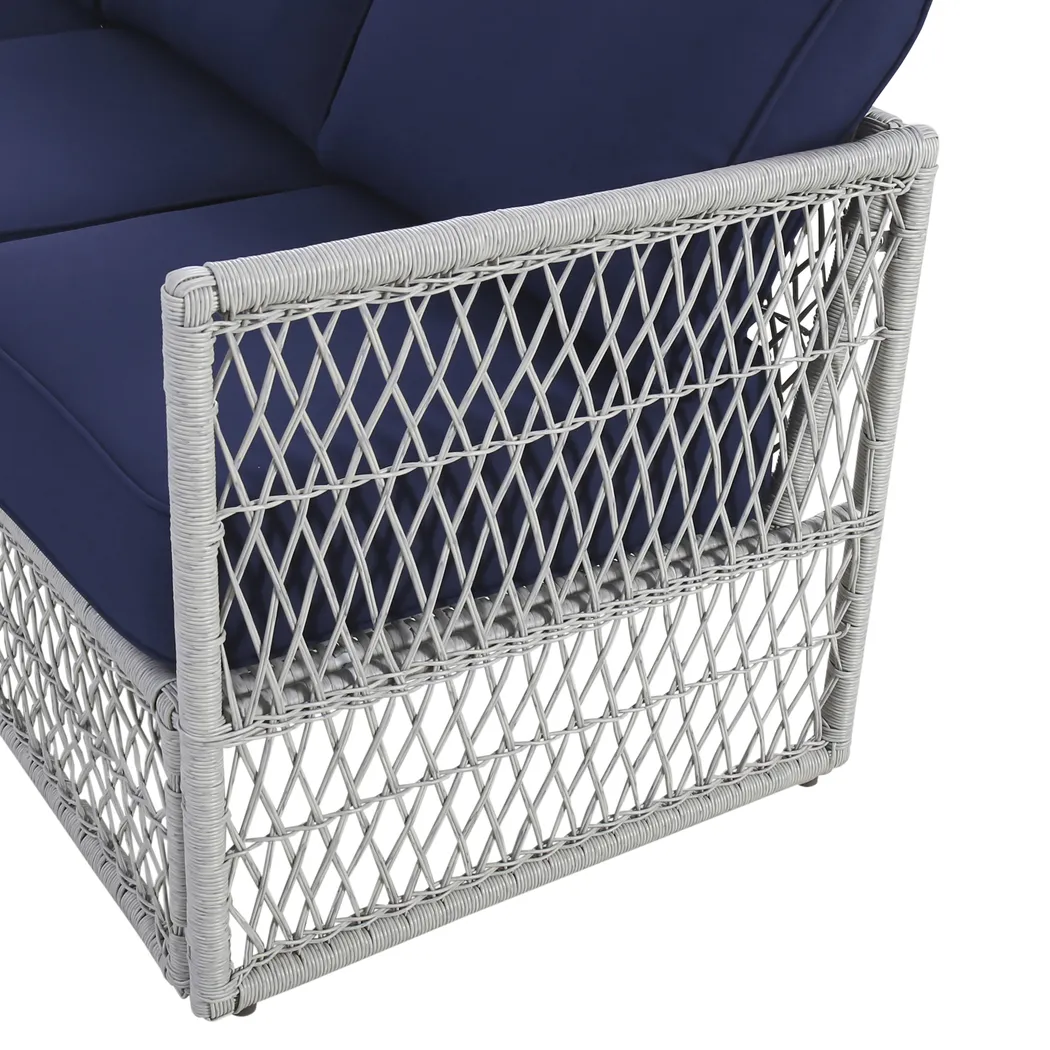 Fallowbrook III Blue Outdoor Sectional - Thumbnail - Image 5