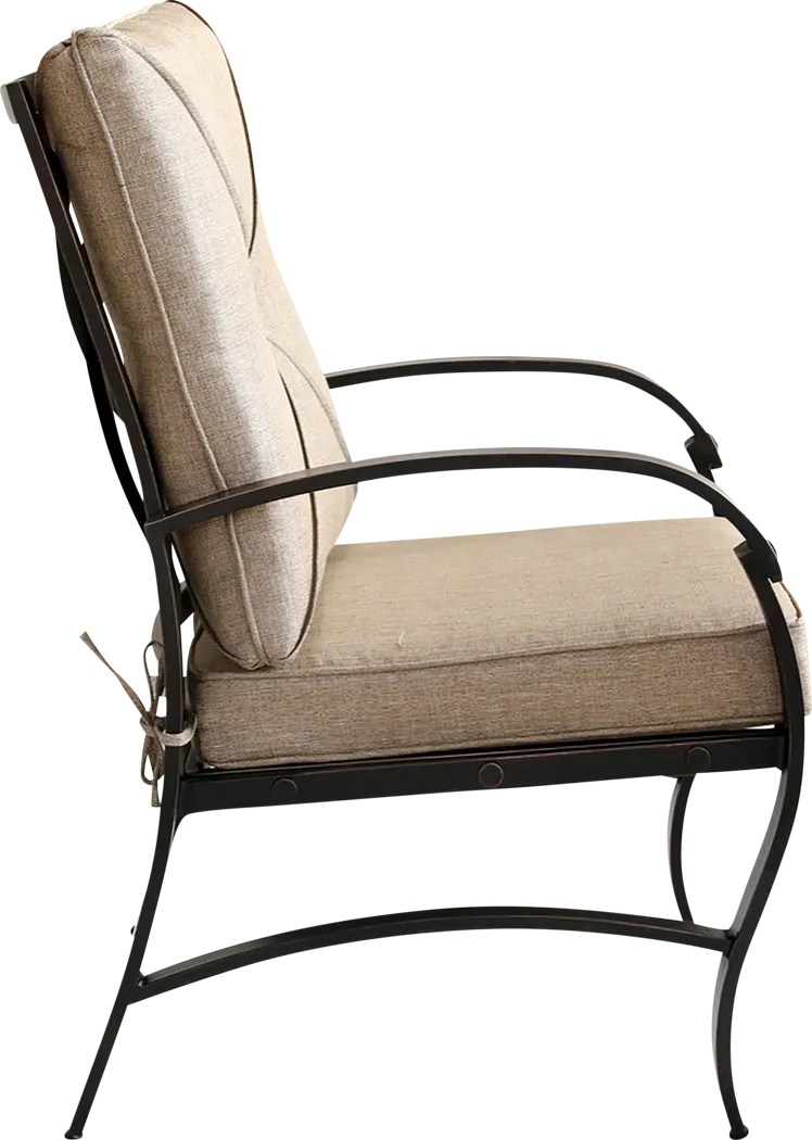 Outdoor Fanchon Beige Side Chair, Set of 2 - Thumbnail - Image 4