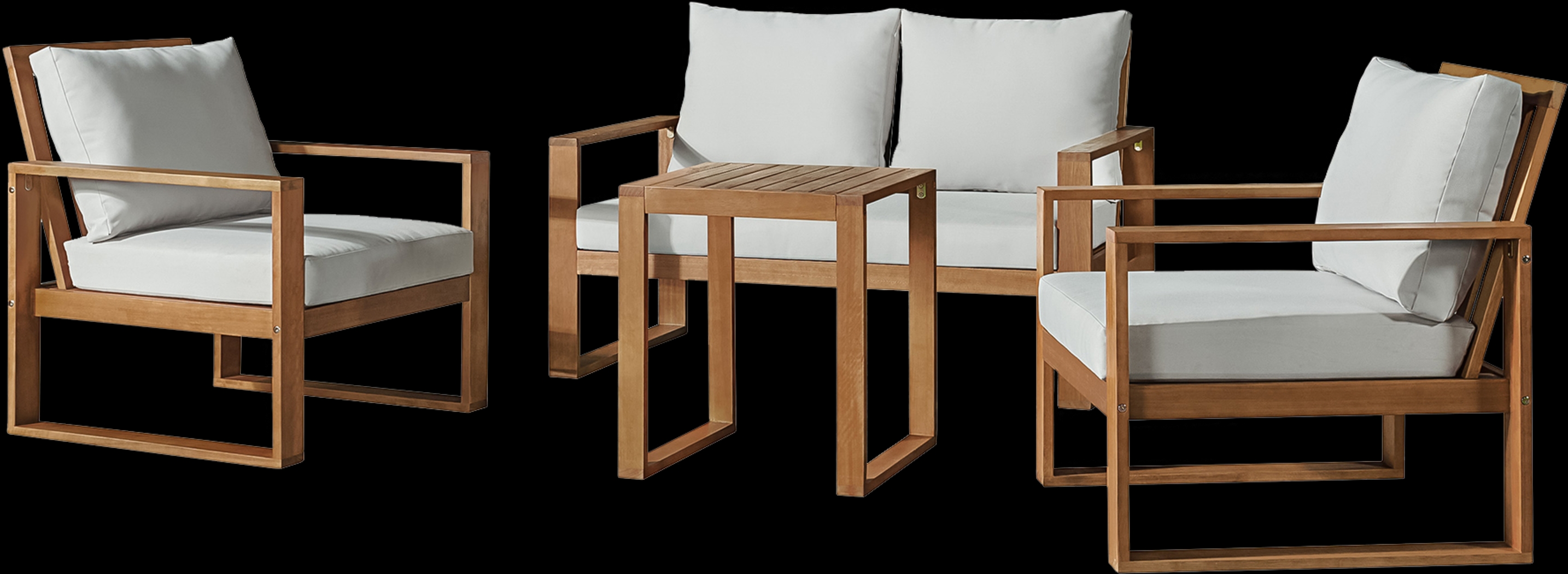 Outdoor Feeddema Brown 4pc Seating Set - Thumbnail - Image 1