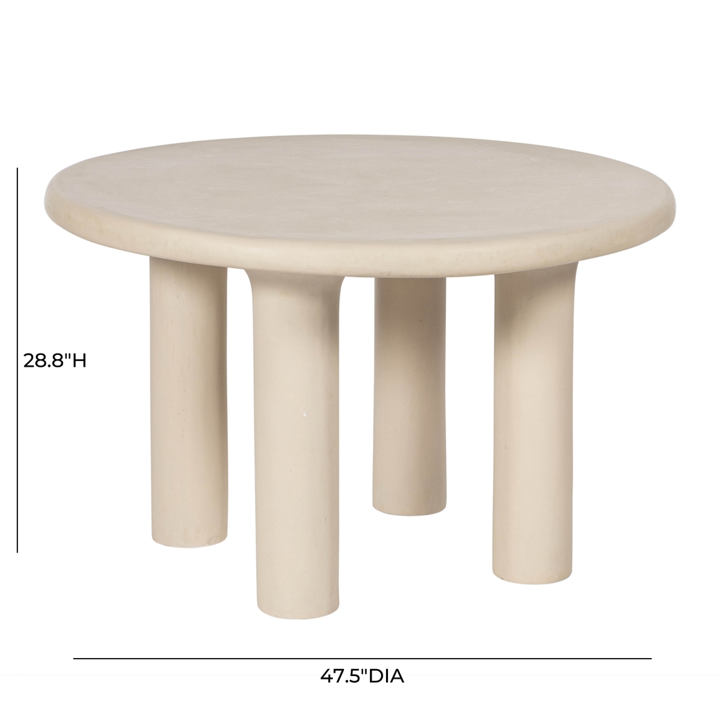 Outdoor Floydy Cream Dining Table - Thumbnail - Image 6