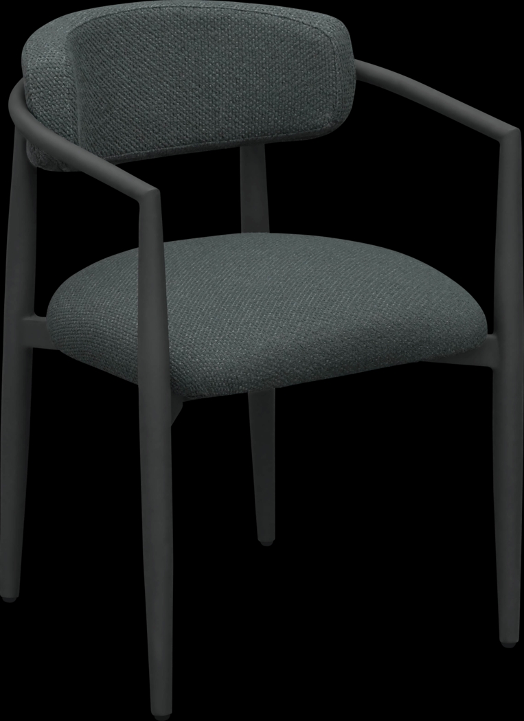 Outdoor Fryburg Black Arm Chair - Thumbnail - Image 1