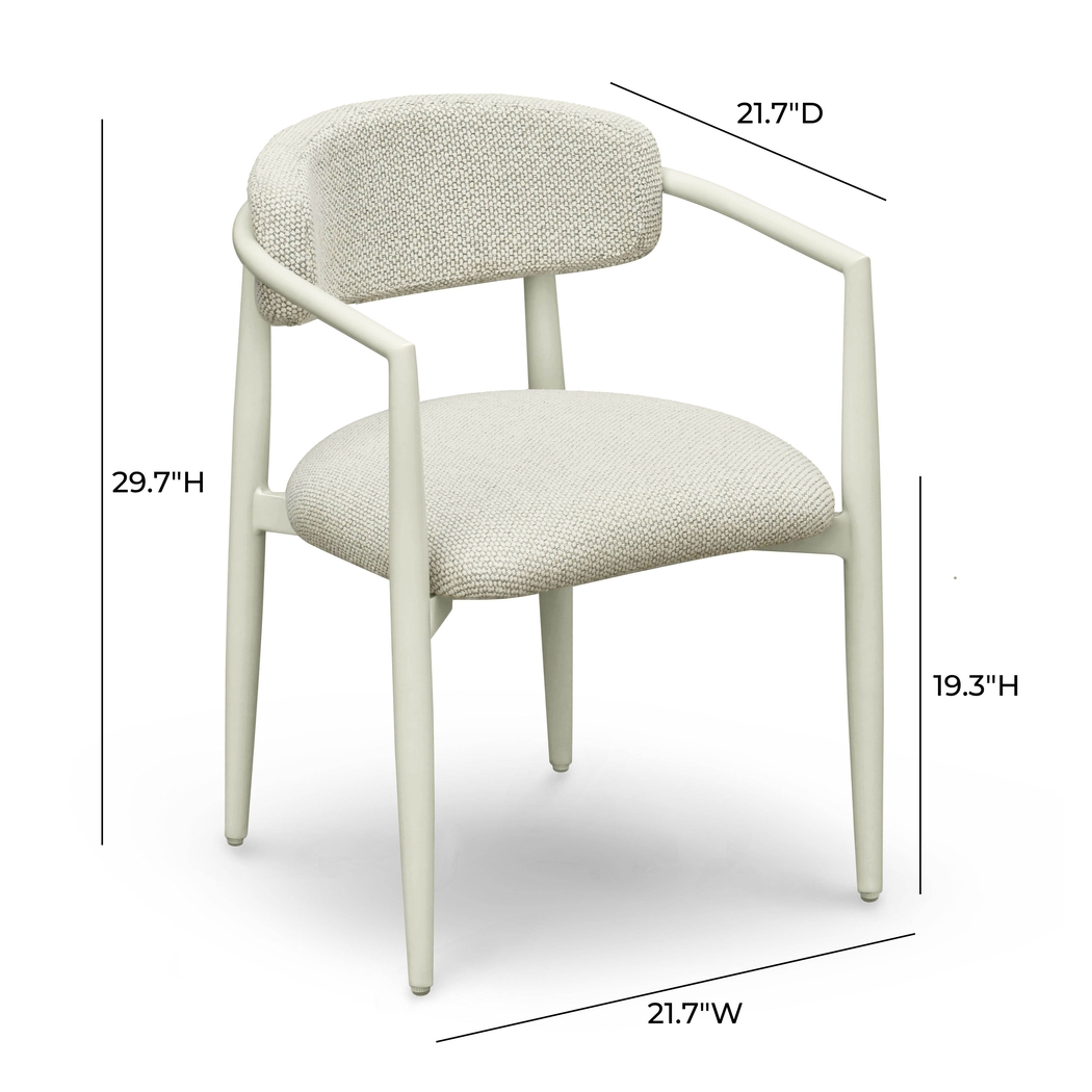 Outdoor Fryburg Cream Arm Chair - Thumbnail - Image 5