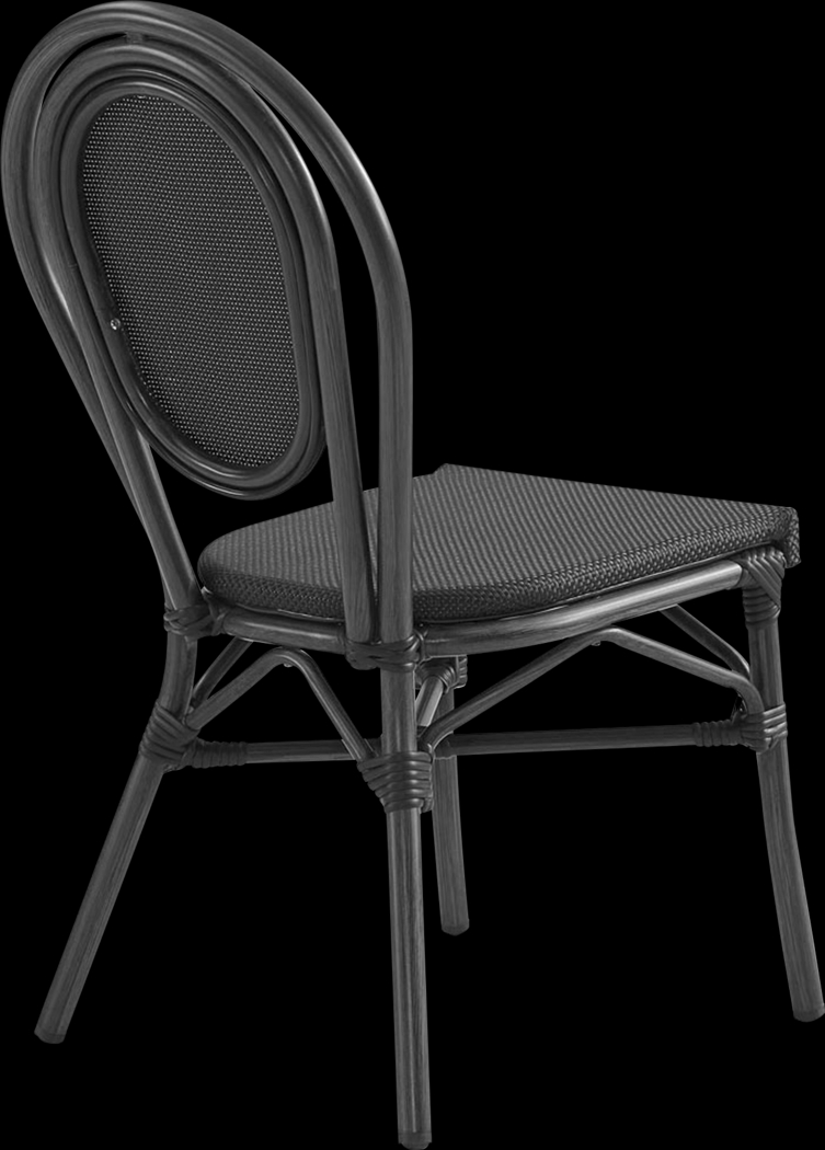 Outdoor Gately Black Side Chair, Set of 2 - Thumbnail - Image 6