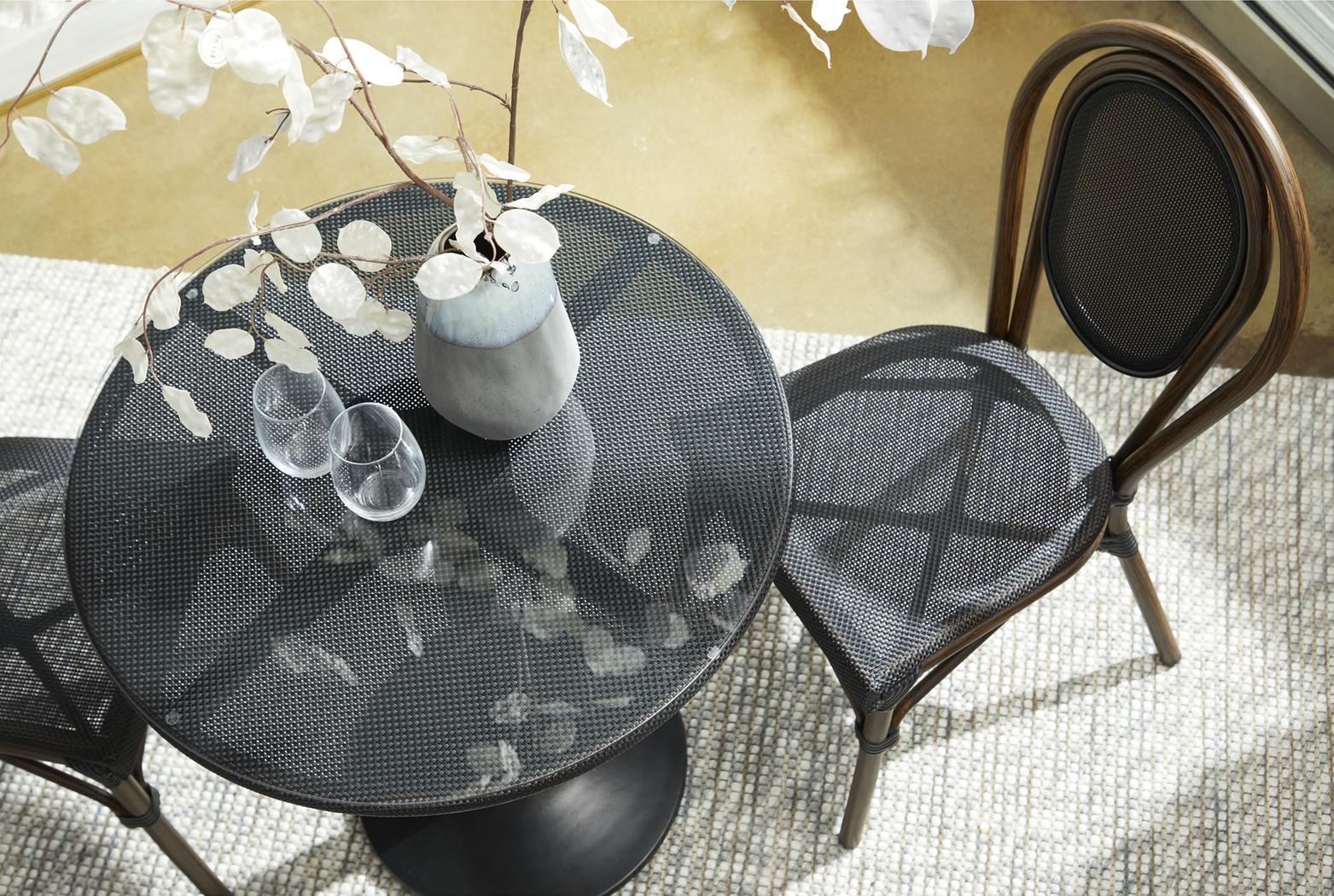 Outdoor Gately Brown Side Chair, Set of 2 - Thumbnail - Image 4