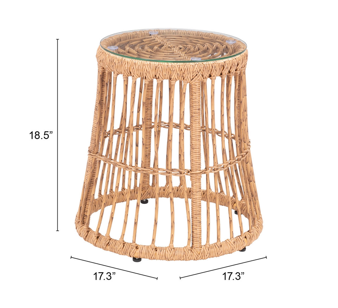 Outdoor Gineridge Brown Side Table - Thumbnail - Image 9