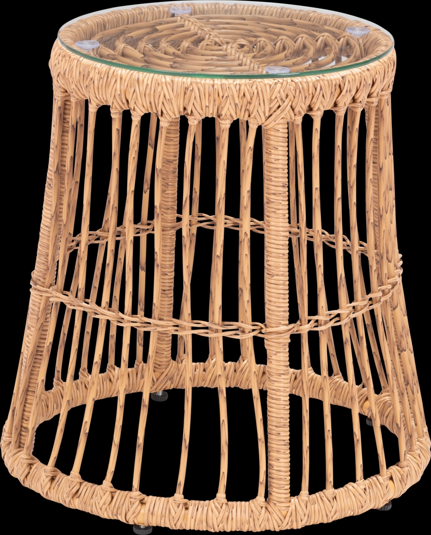 Outdoor Gineridge Brown Side Table - Thumbnail - Image 1