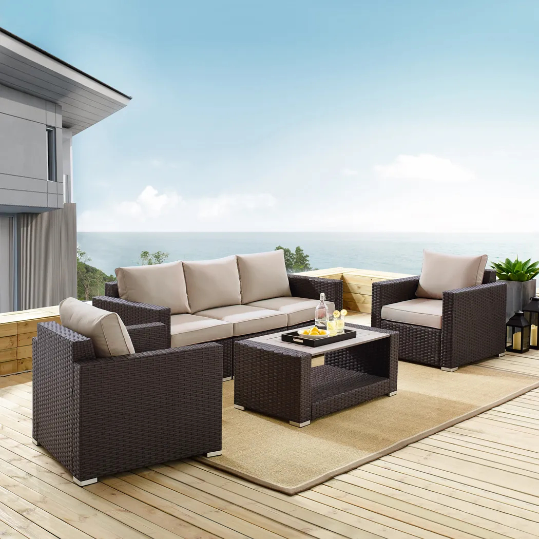 Gladway Brown 4 Pc Outdoor Seating Set - Thumbnail - Image 14