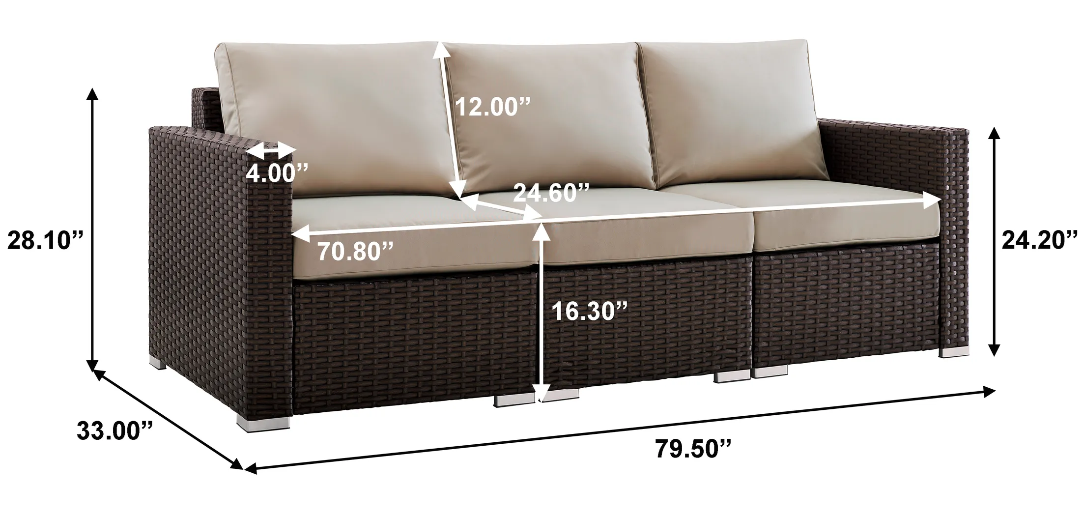 Gladway Brown 4 Pc Outdoor Seating Set - Thumbnail - Image 15
