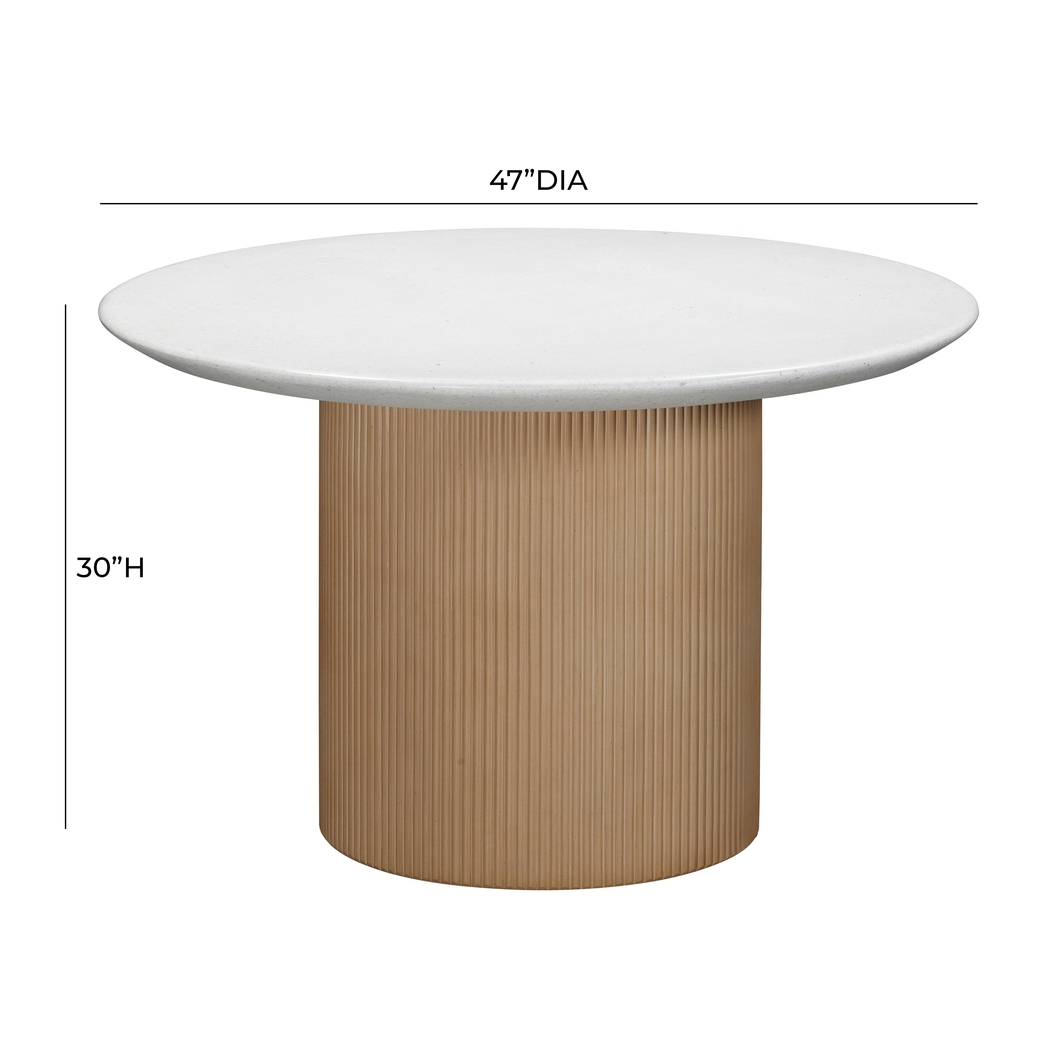 Outdoor Glyndora White Dining Table - Thumbnail - Image 6