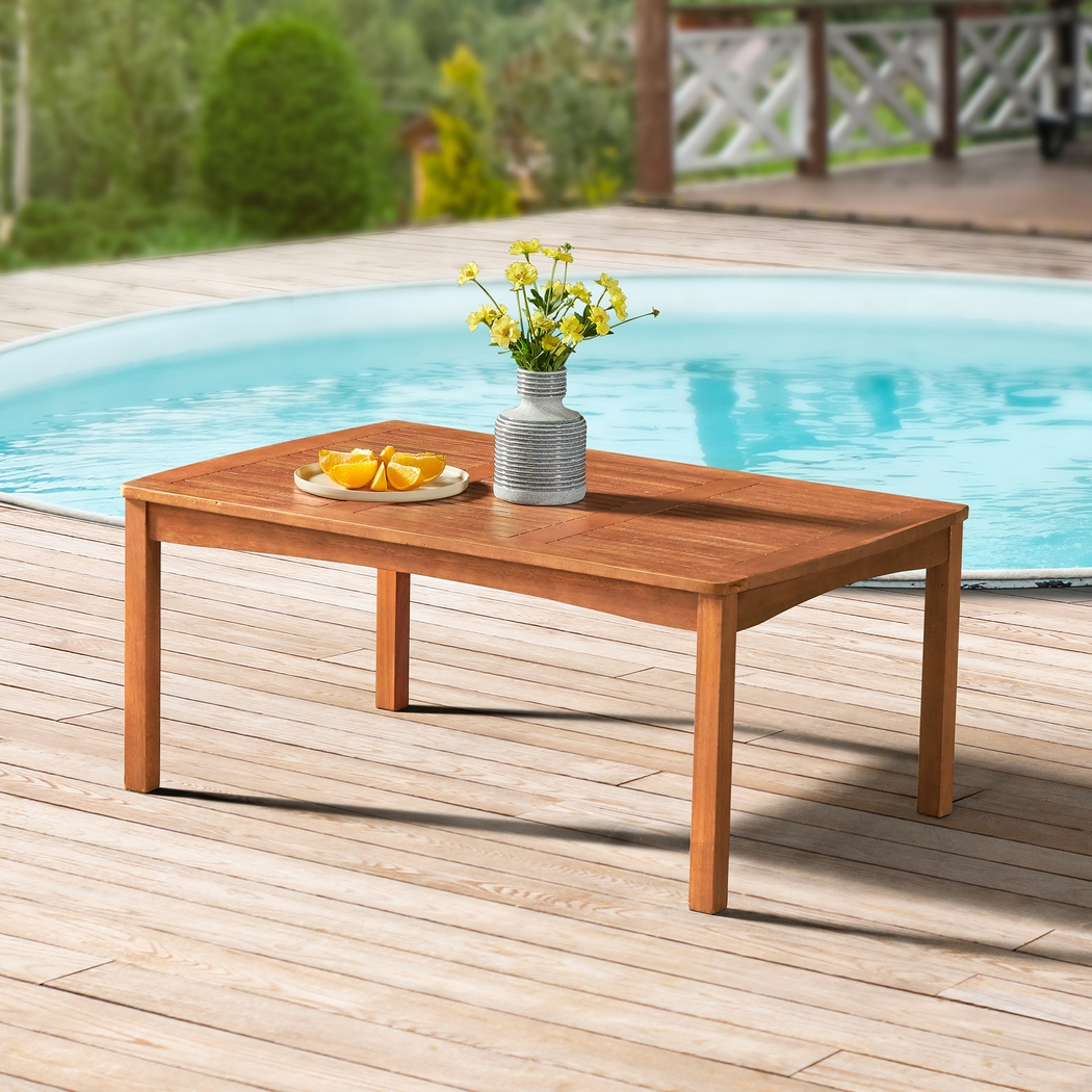Outdoor Goethe Brown Bench with Cocktail Table - Thumbnail - Image 6