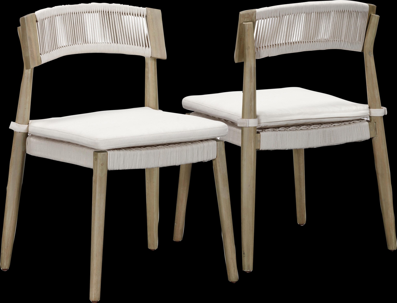 Outdoor Grampion Cream Side Chair, Set of 2 - Thumbnail - Image 1