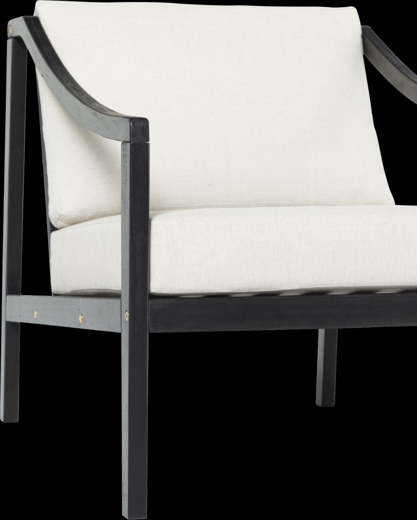 Outdoor Guilmere Black Accent Chair - Thumbnail - Image 4