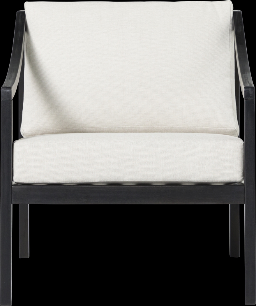 Outdoor Guilmere Black Accent Chair - Thumbnail - Image 1