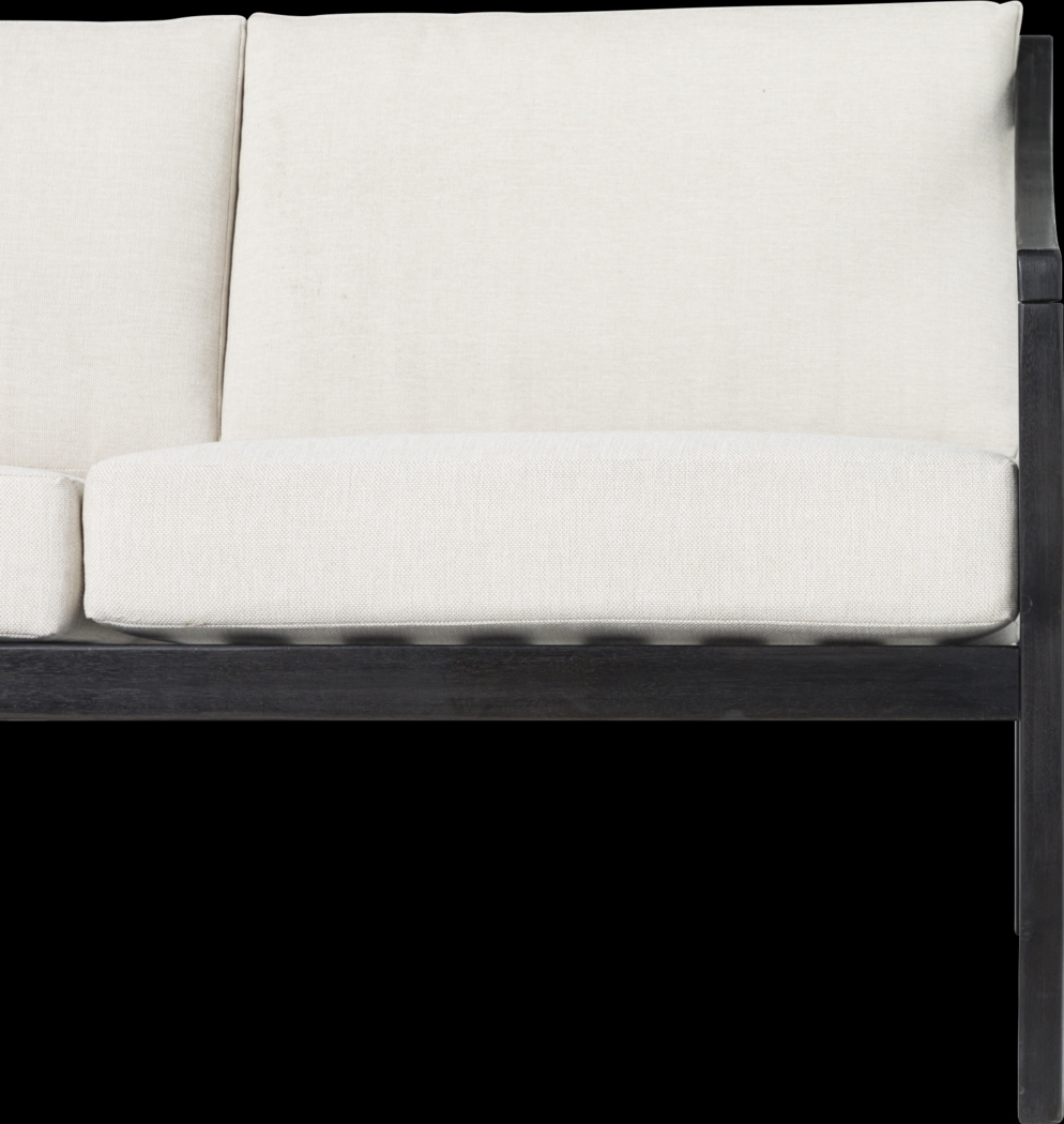 Outdoor Guilmere Black Loveseat - Thumbnail - Image 4