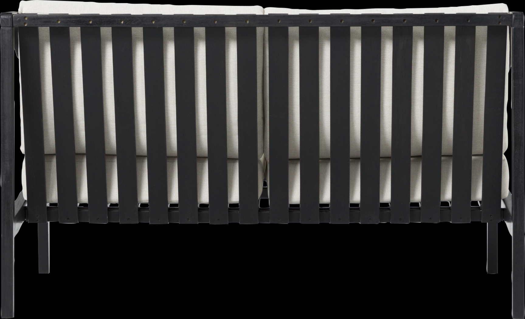 Outdoor Guilmere Black Loveseat - Thumbnail - Image 5