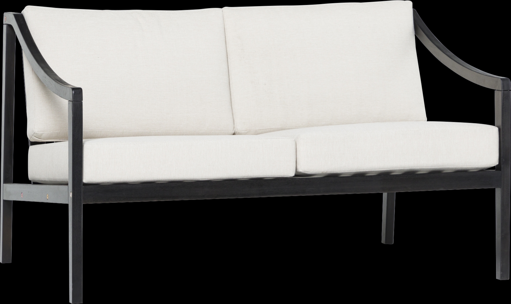 Outdoor Guilmere Black Loveseat - Thumbnail - Image 6