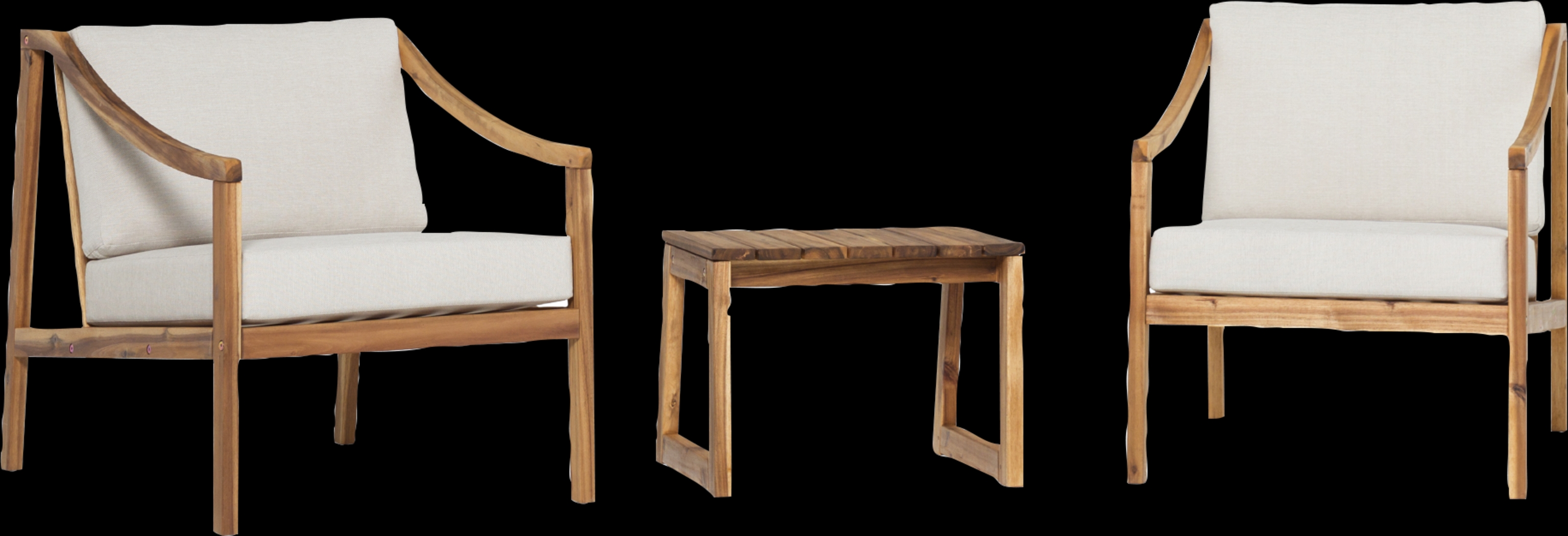 Outdoor Guilmere Natural 3pc Chat Set - Thumbnail - Image 4