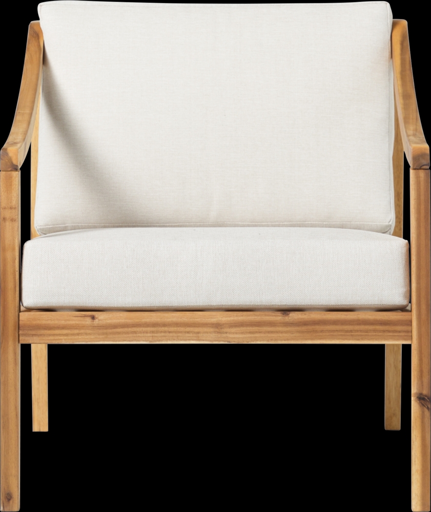Outdoor Guilmere Natural Accent Chair - Thumbnail - Image 4