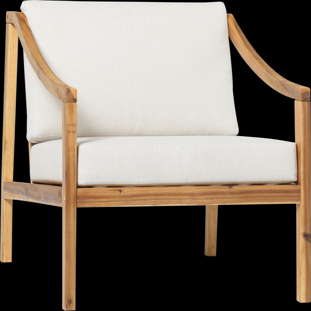 Outdoor Guilmere Natural Accent Chair - Thumbnail - Image 1