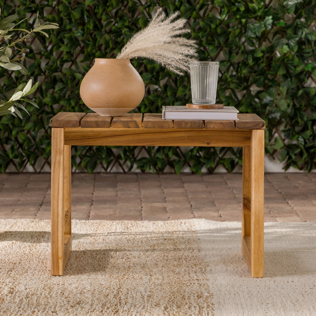 Outdoor Guilmere Natural End Table - Thumbnail - Image 2