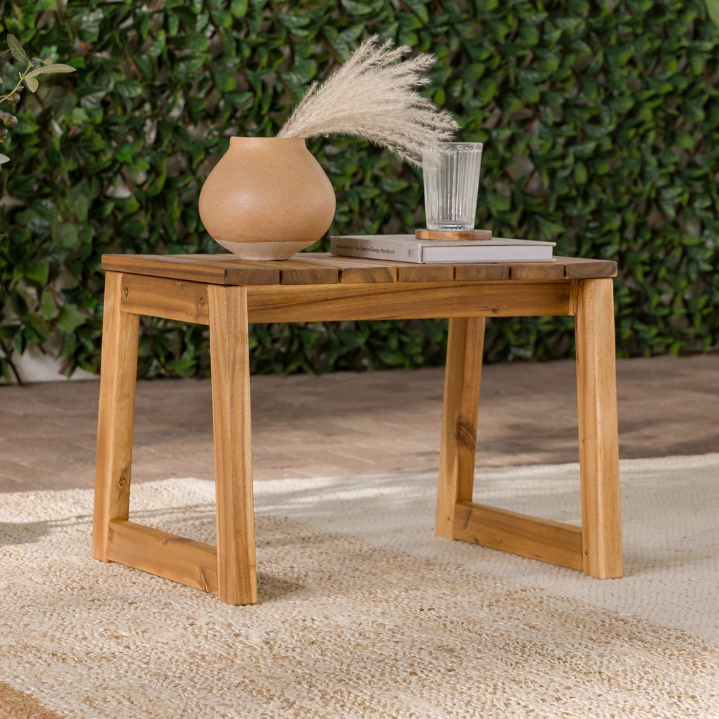 Outdoor Guilmere Natural End Table - Thumbnail - Image 3