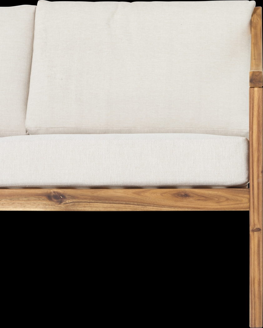 Outdoor Guilmere Natural Loveseat - Thumbnail - Image 4