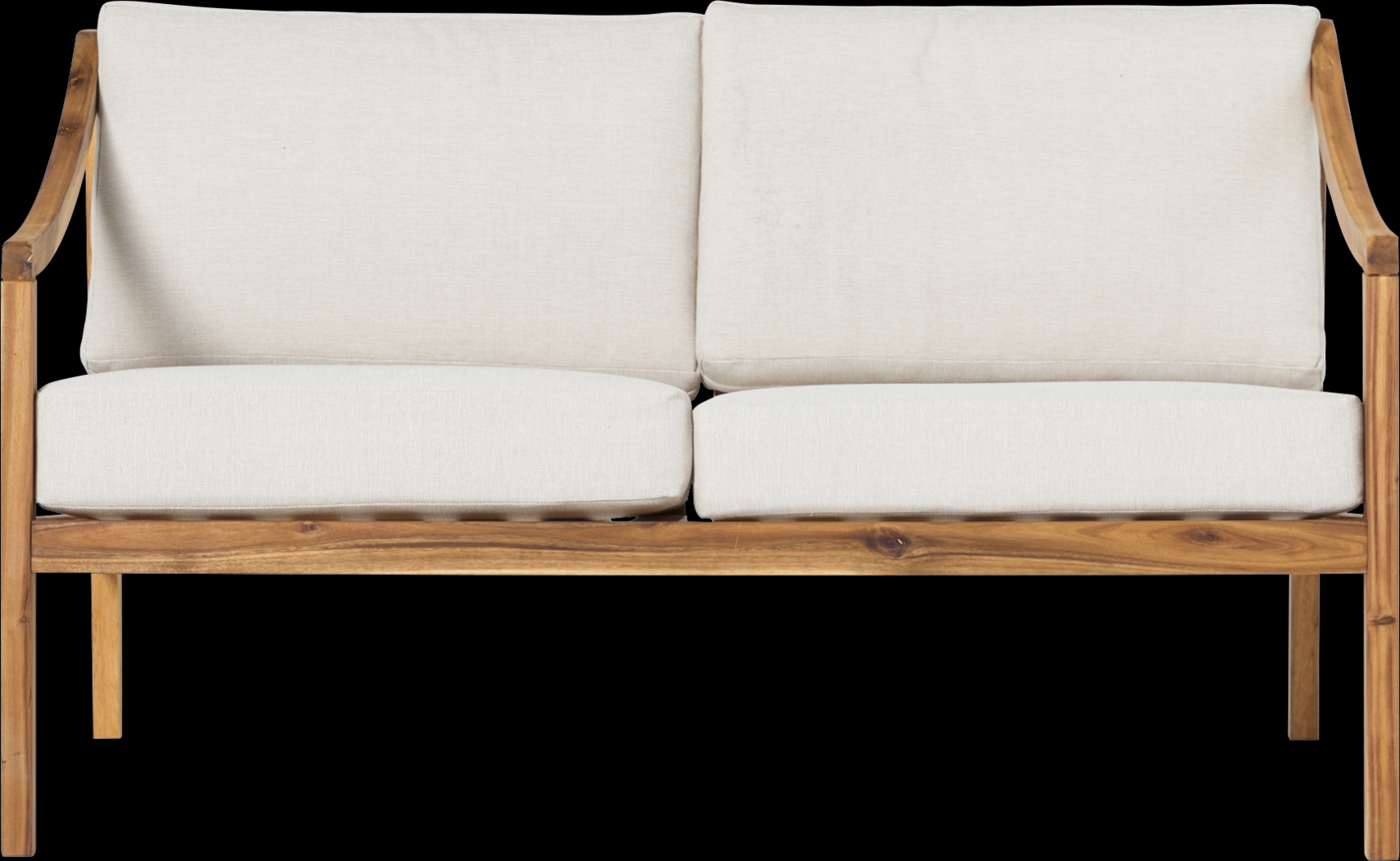 Outdoor Guilmere Natural Loveseat - Thumbnail - Image 1