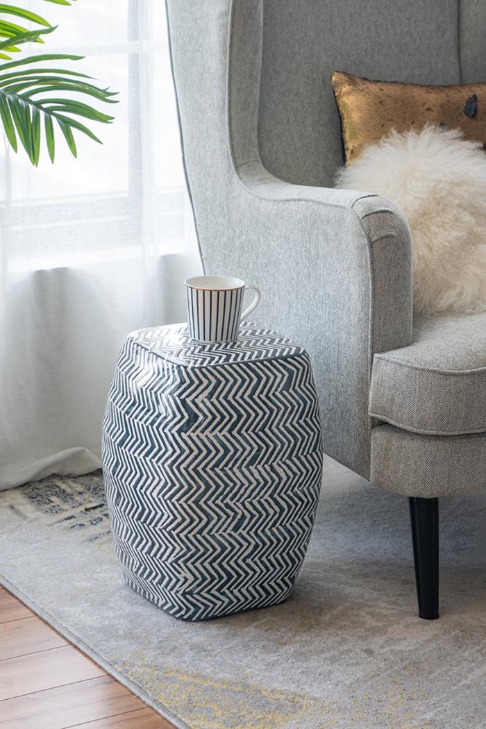 Outdoor Gunton Blue Stool - Thumbnail - Image 11