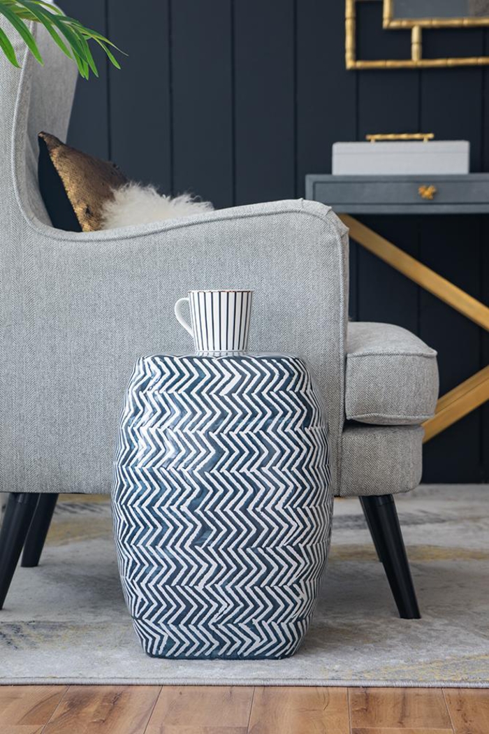 Outdoor Gunton Blue Stool - Thumbnail - Image 12