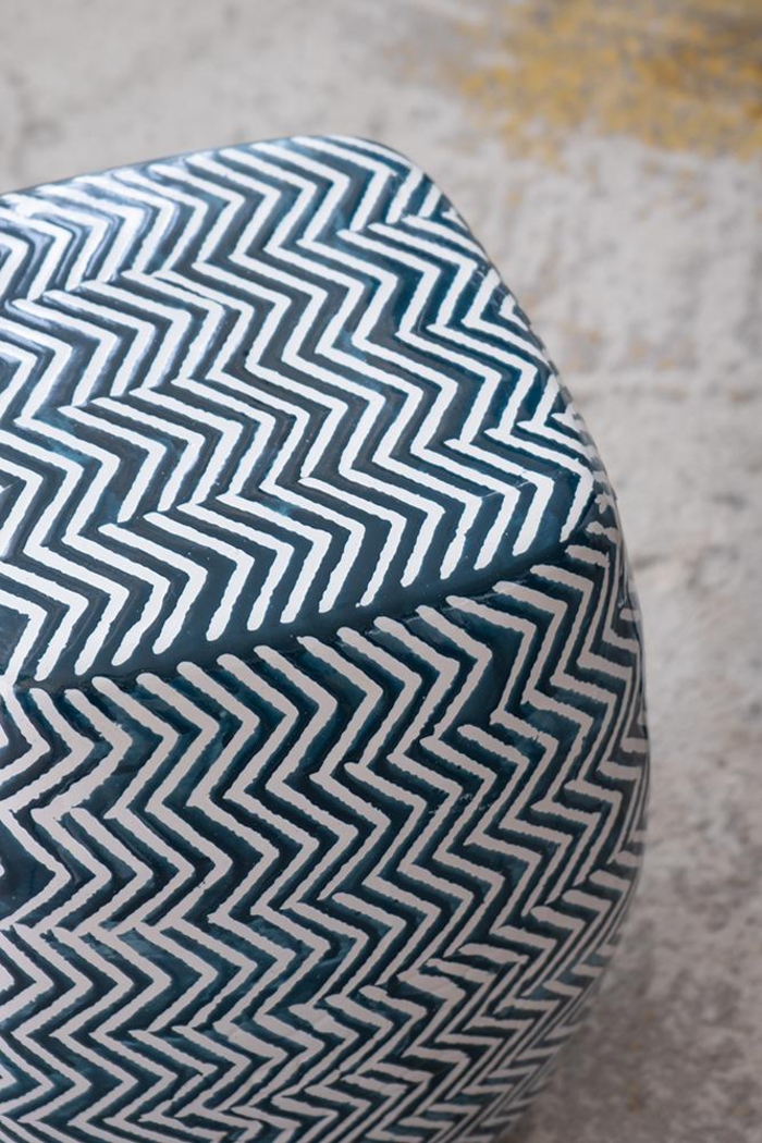 Outdoor Gunton Blue Stool - Thumbnail - Image 14