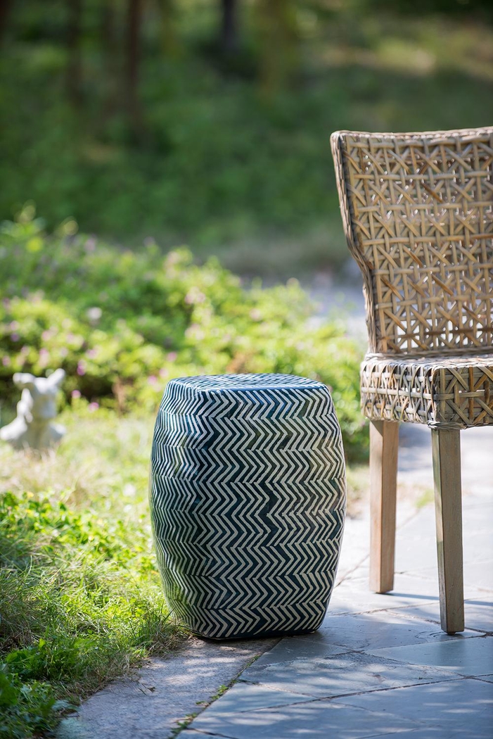 Outdoor Gunton Blue Stool - Thumbnail - Image 15