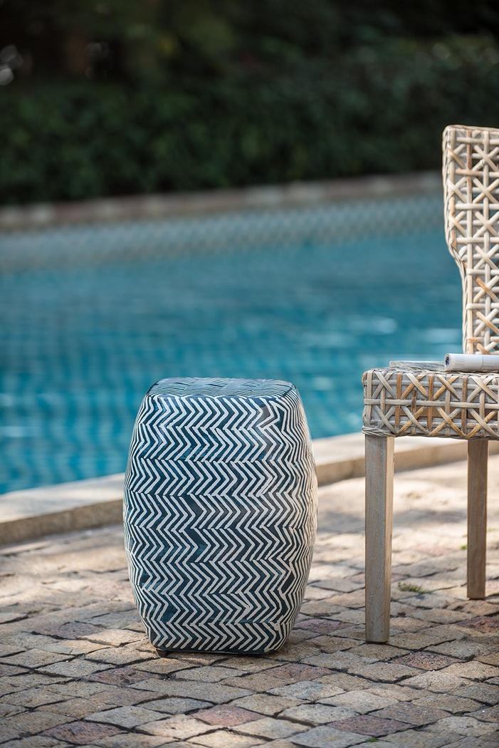 Outdoor Gunton Blue Stool - Thumbnail - Image 18