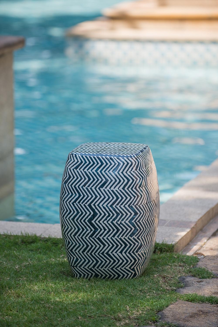 Outdoor Gunton Blue Stool - Thumbnail - Image 19