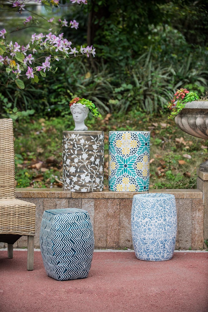 Outdoor Gunton Blue Stool - Thumbnail - Image 20