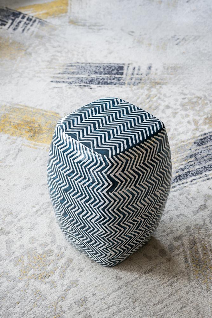 Outdoor Gunton Blue Stool - Thumbnail - Image 8